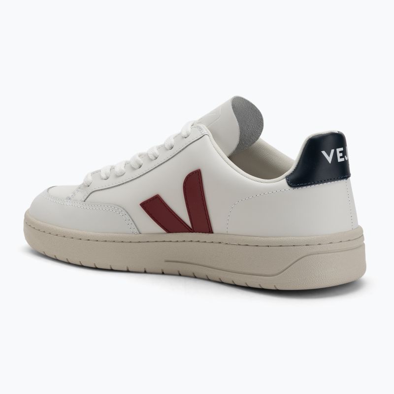 Buty męskie VEJA V-12 Leather white/marsala/nautico 3
