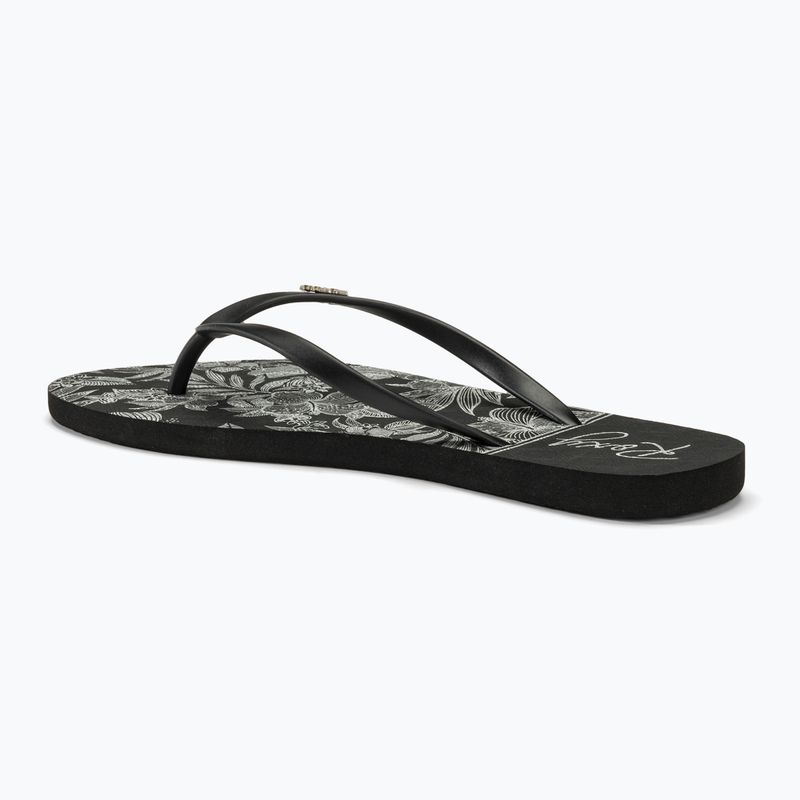 Japonki damskie ROXY Viva Stamp II black/white 3