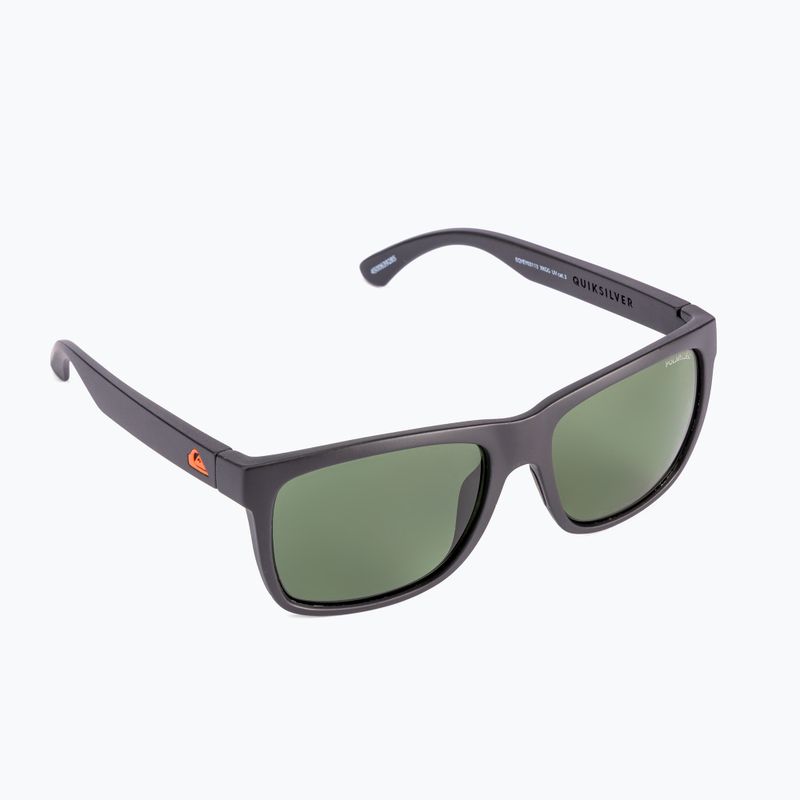 Okulary przeciwsłoneczne Quiksilver Charger Polarized Floatable matte black/green polarized