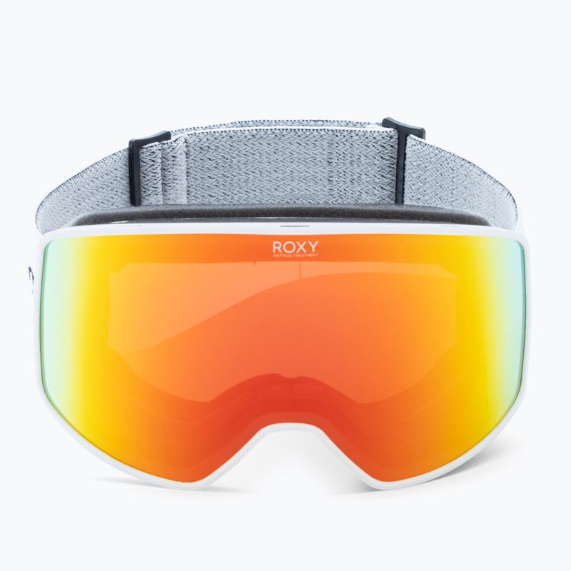 Gogle snowboardowe damskie ROXY Storm Women bright white/amber rose ml red 2