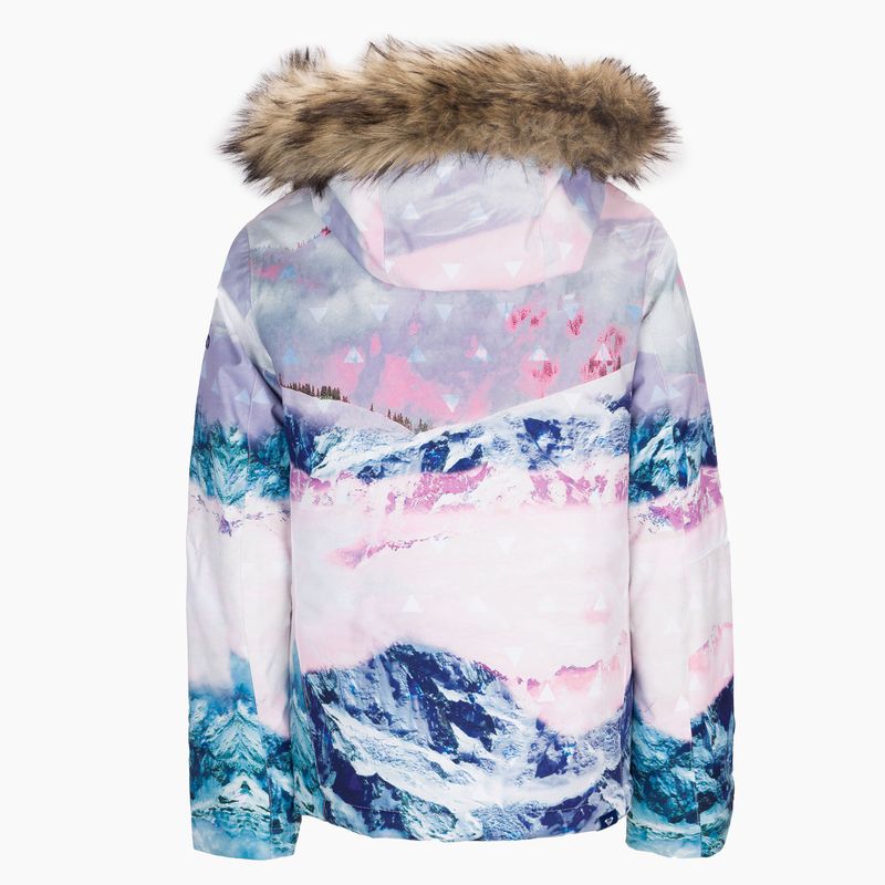 Kurtka snowboardowa dziecięca ROXY Jet Ski SE Girl bright white pyrennes 2