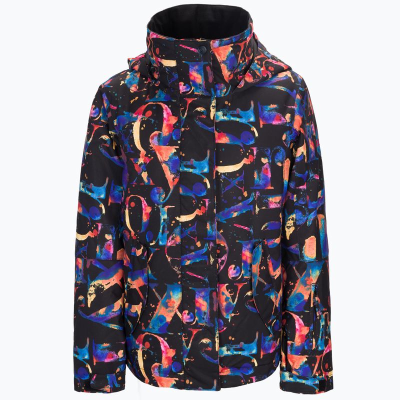 Kurtka snowboardowa dziecięca ROXY Jetty Girl true black magic carpet