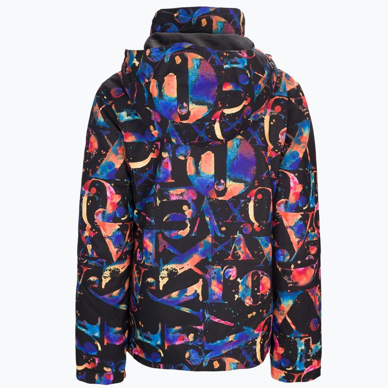 Kurtka snowboardowa dziecięca ROXY Jetty Girl true black magic carpet 2