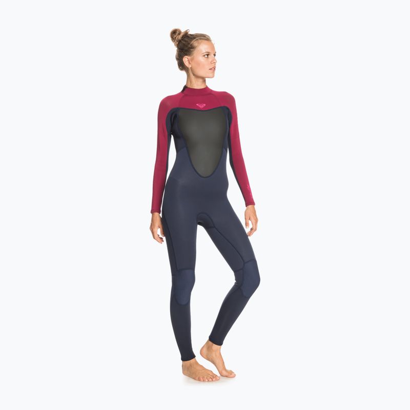 Pianka do pływania damska ROXY 3/2 mm Prologue Back Zip FL dark navy/burgundy 6