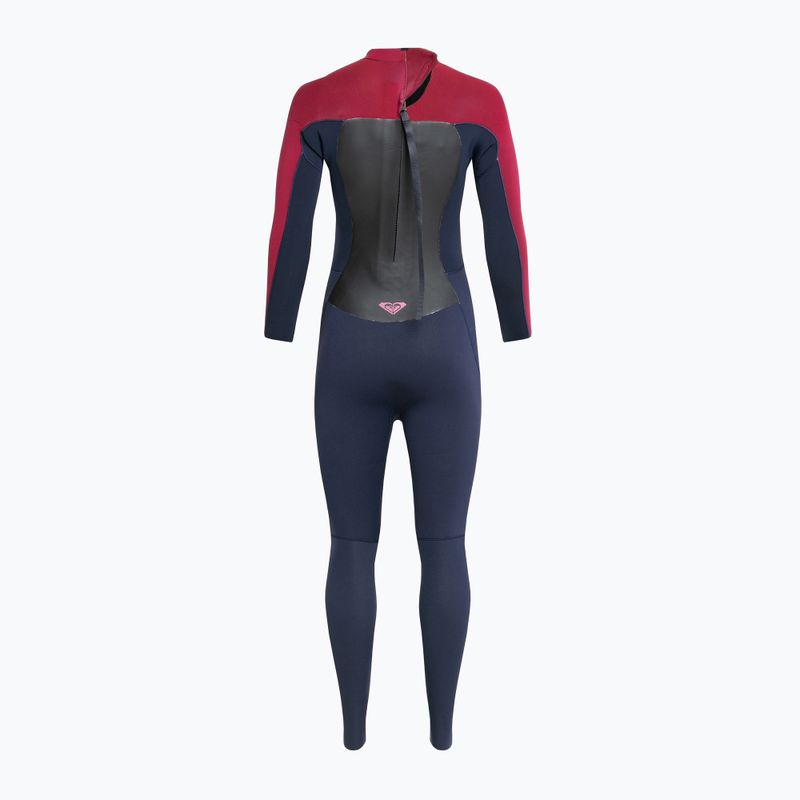 Pianka do pływania damska ROXY 3/2 mm Prologue Back Zip FL dark navy/burgundy 3