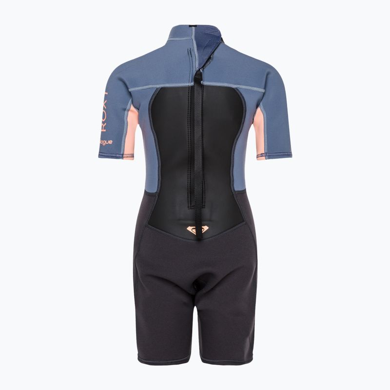 Pianka do pływania dziecięca ROXY 2/2 mm Prologue Back Zip Springsuit Flock cloud black/ powderdgrey/ sunglow 3