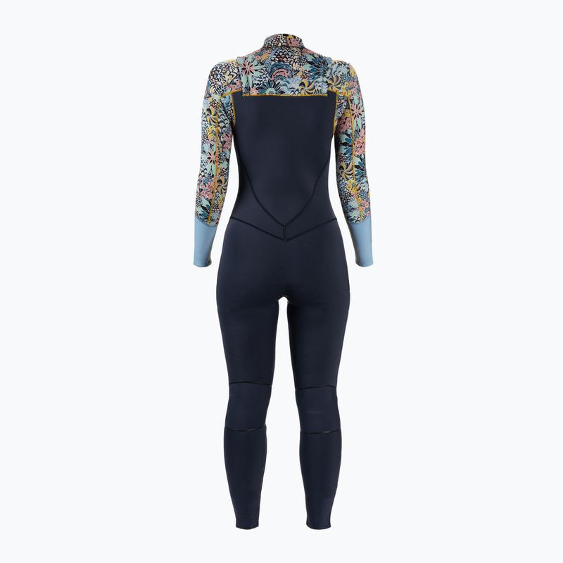 Pianka do pływania damska ROXY 3/2 mm Marine Bloom Front Zip GBS dark navy/allure/sulphur 2