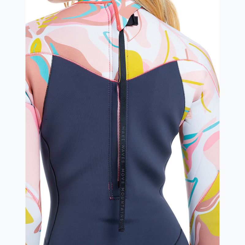 Pianka do pływania damska ROXY 2/2 mm Syncro Back Zip Springsuit Qlock jet gry/coral flme/temple gold 11