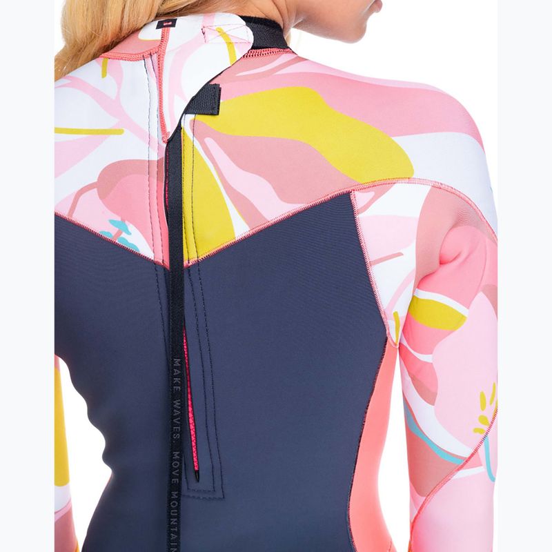 Pianka do pływania damska ROXY 2/2 mm Syncro Back Zip Springsuit Qlock jet gry/coral flme/temple gold 12