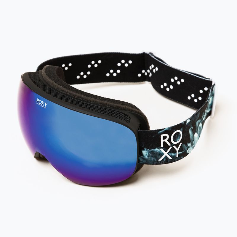 Gogle snowboardowe damskie ROXY Popscreen Cluxe true black akio/sonar ml revo blue 10