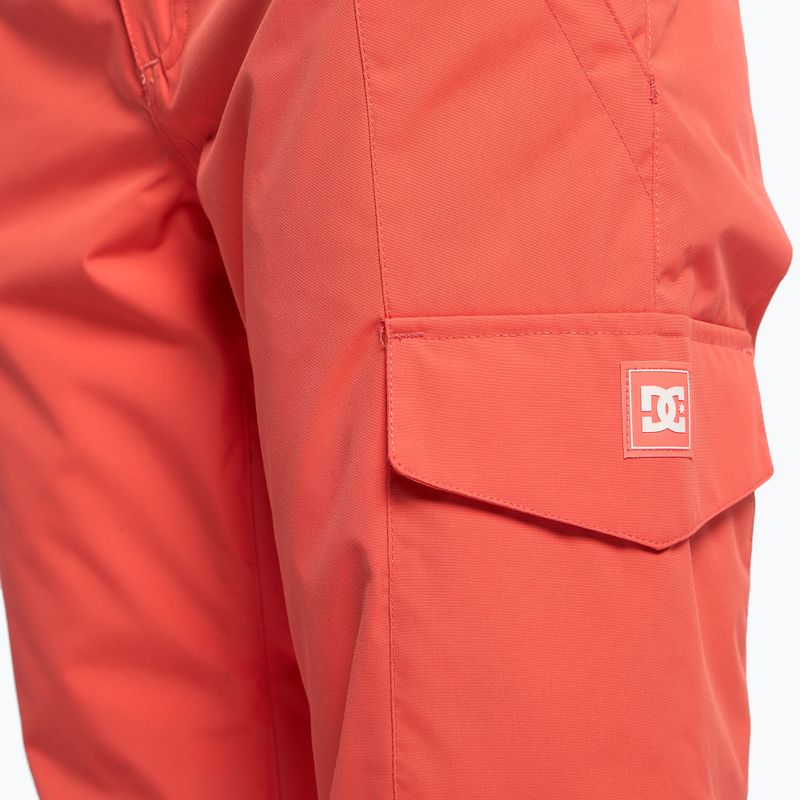 Spodnie snowboardowe damskie DC Nonchalant hot coral 5