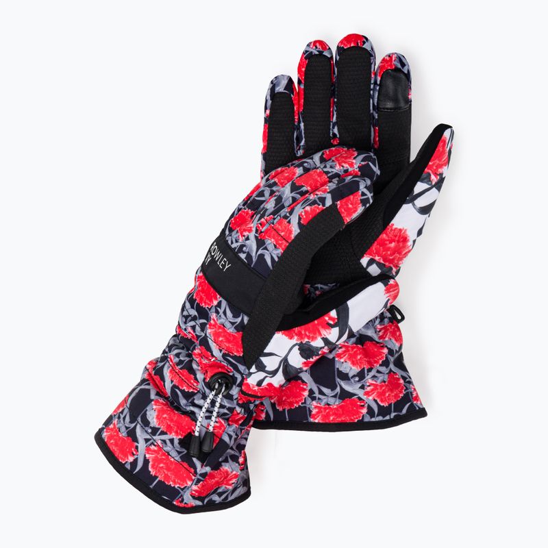Rękawice snowboardowe damskie ROXY Cynthia Rowley true black/white/red