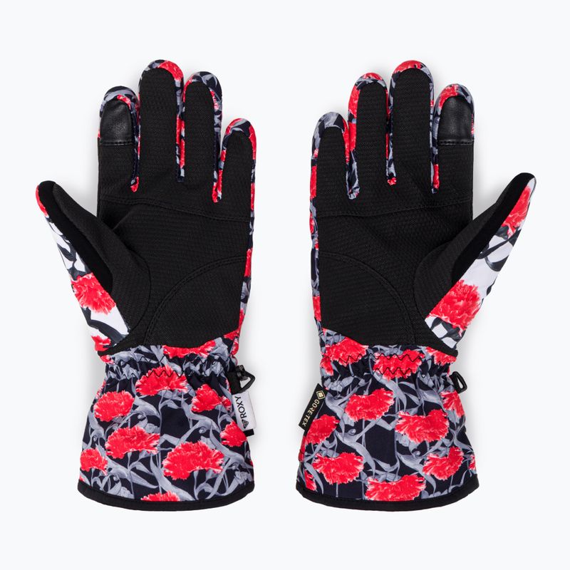 Rękawice snowboardowe damskie ROXY Cynthia Rowley true black/white/red 3