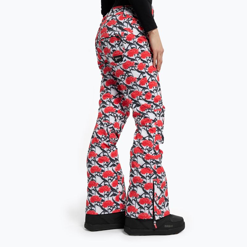 Spodnie snowboardowe damskie ROXY Rowley X ROXY High bright white/white red 3
