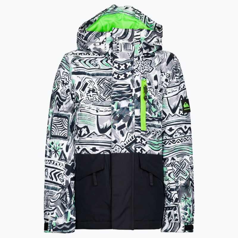 Kurtka snowboardowa dziecięca Quiksilver Mission Printed Block black