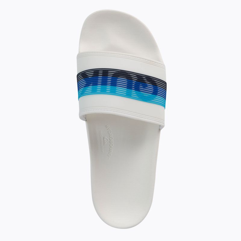 Klapki męskie Quiksilver Rivi Wordmark Slide white/white/blue 6