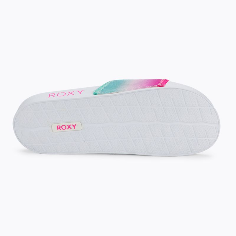 Klapki dziecięce ROXY Slippy Neo G white/crazy pink/turquoise 4