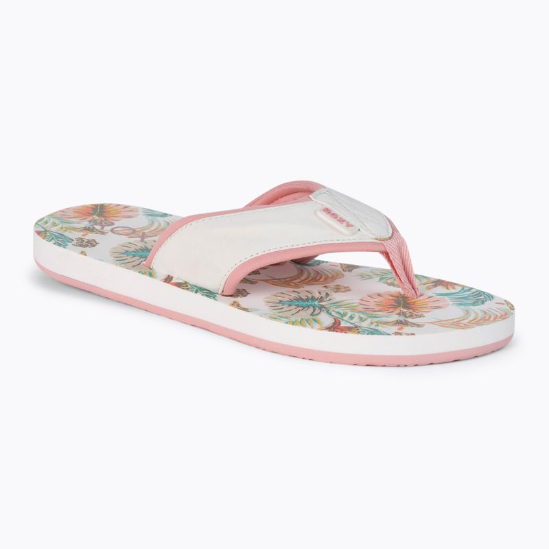 Japonki damskie ROXY Coastin Print white/pink