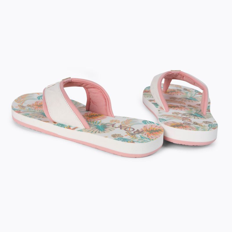 Japonki damskie ROXY Coastin Print white/pink 3