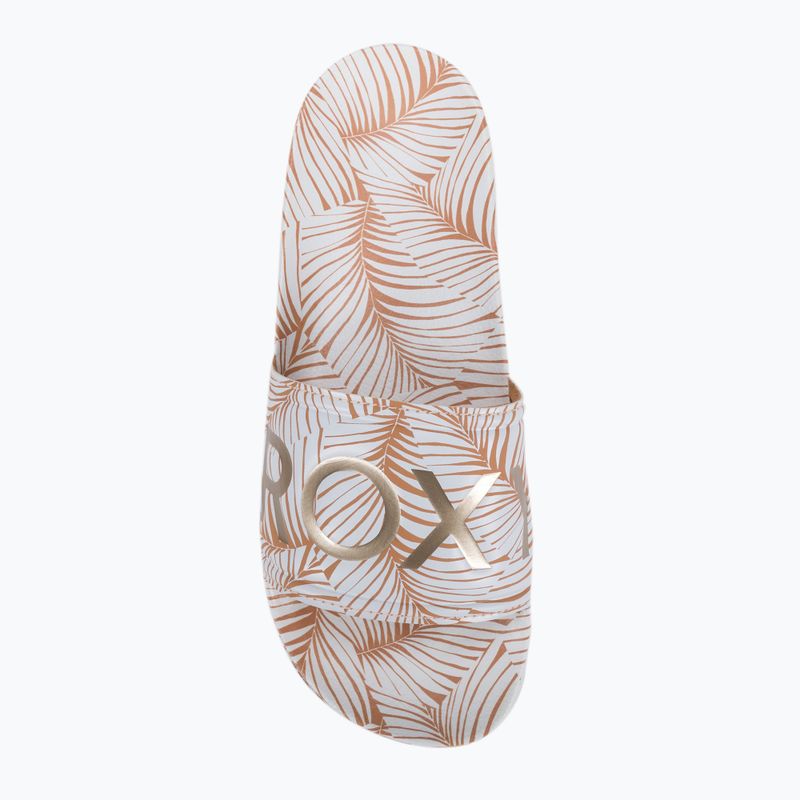 Klapki damskie ROXY Slippy Printed white/tan 6