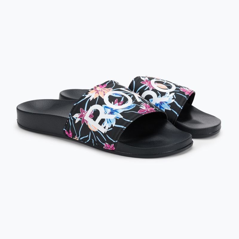 Klapki damskie ROXY Slippy II black/azela pink 5
