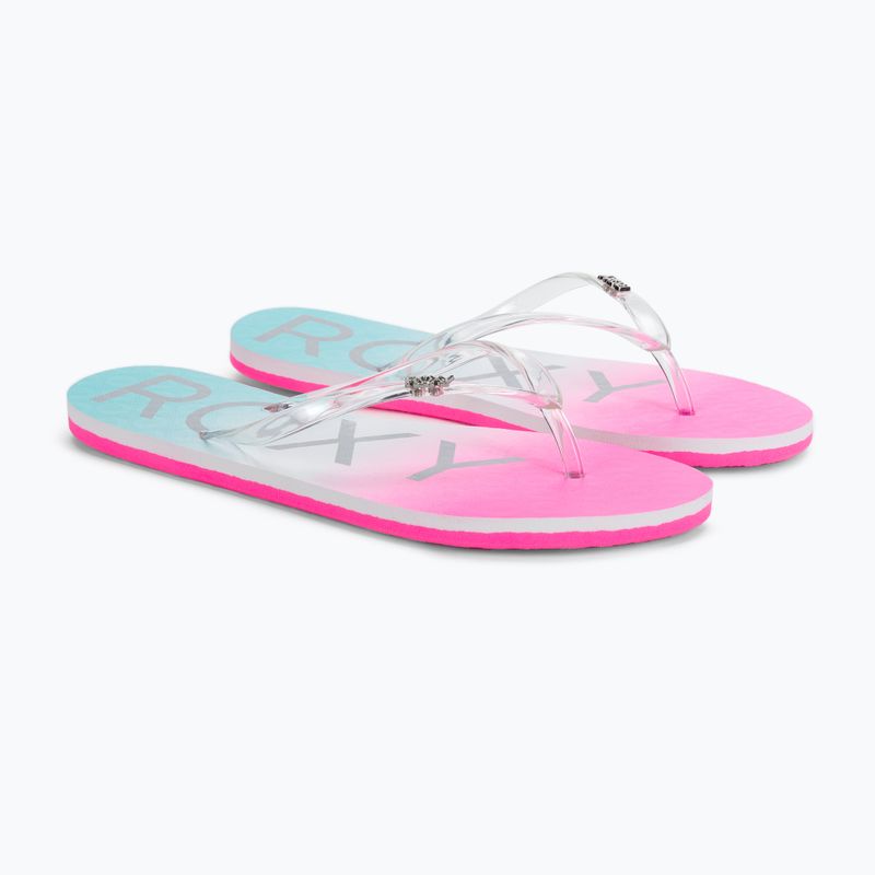Japonki damskie ROXY Viva Jelly white/crazy pink/turquoise 5