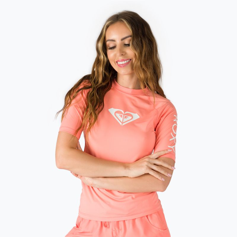 Koszulka do pływania damska ROXY Whole Hearted fusion coral
