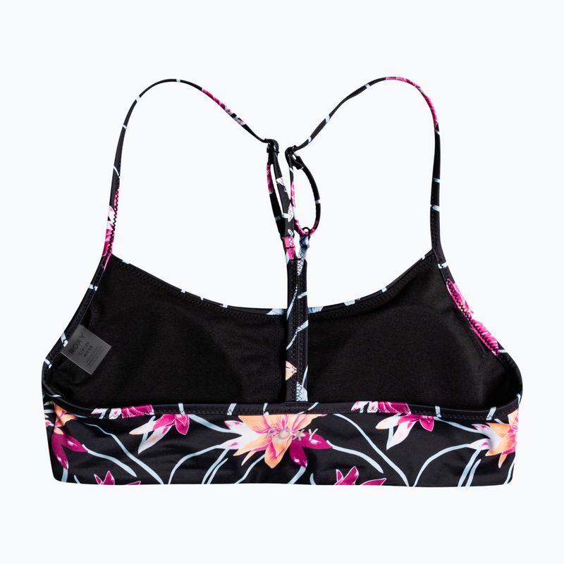 Góra od stroju kąpielowego ROXY Active Bralette anthracite/floral flow 6