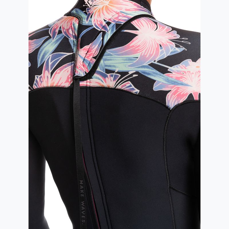Pianka do pływania damska ROXY 2 mm Swell Series Back Zip Springsuit Qlock anthracite paradise found s 6