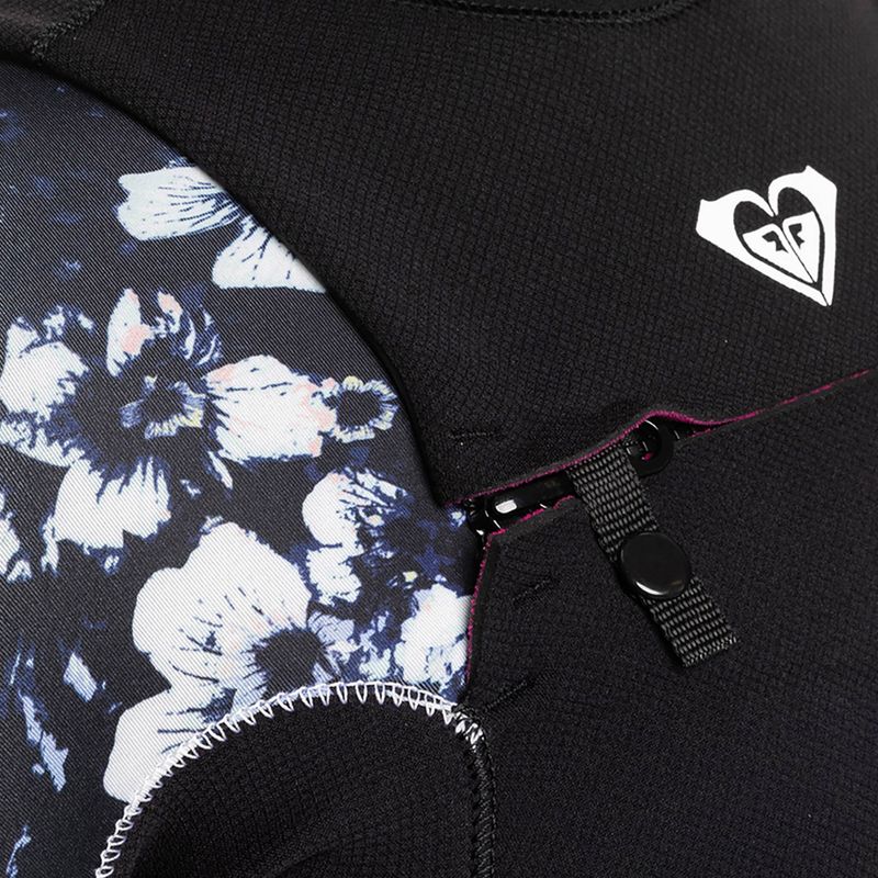 Pianka do pływania damska ROXY 3/2 mm Elite Chest Zip GBS true black/black flowers 4