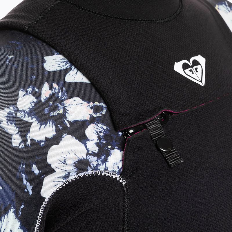 Pianka do pływania damska ROXY 4/3 mm Elite Chest Zip GBS true black/black flowers 8