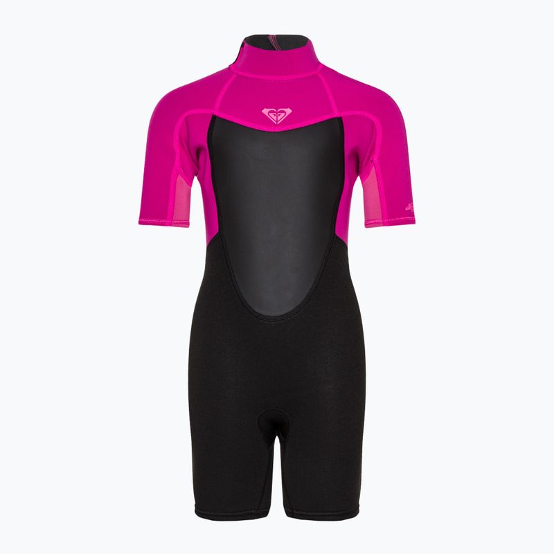 Pianka do pływania dziecięca ROXY 2/2 mm Prologue Back Zip Springsuit Flock festival fuchsia 2