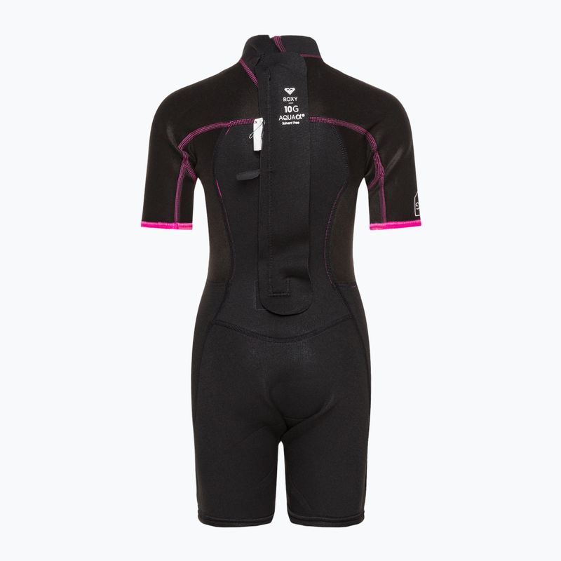 Pianka do pływania dziecięca ROXY 2/2 mm Prologue Back Zip Springsuit Flock festival fuchsia 5