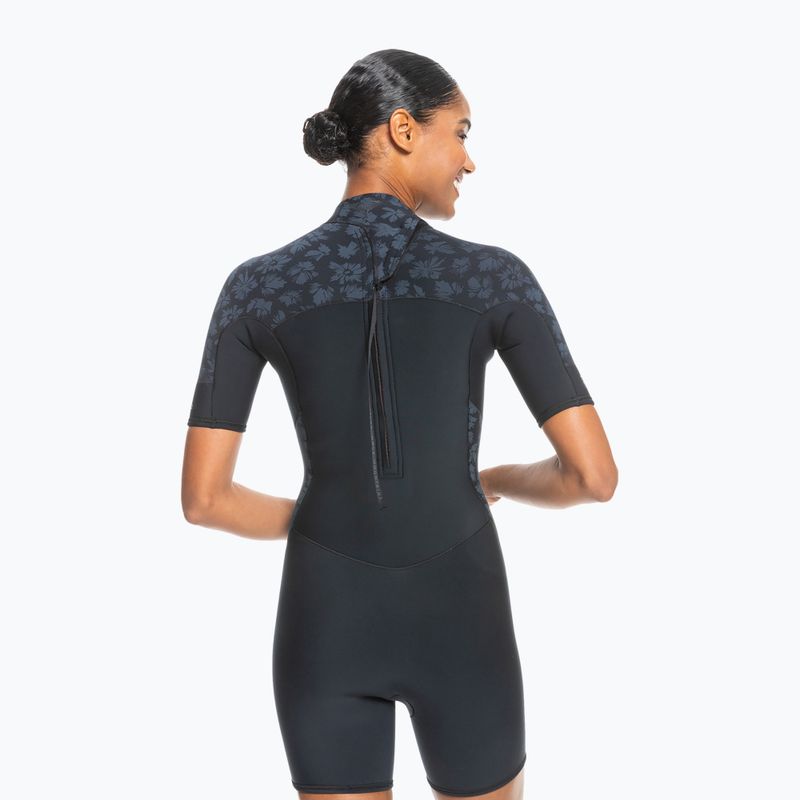 Pianka do pływania damska ROXY 2 mm Swell Series Back Zip Springsuit Qlock black 7