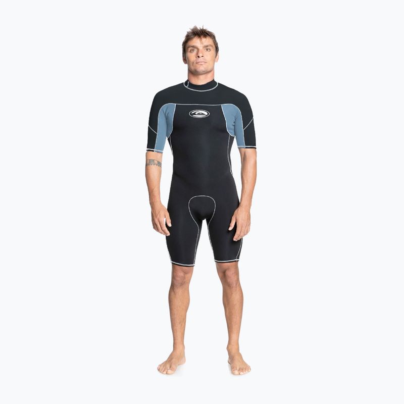 Pianka do pływania męska Quiksilver 2/2 mm Capsule Saturn Back Zip Springsuit black/provincial blue 7