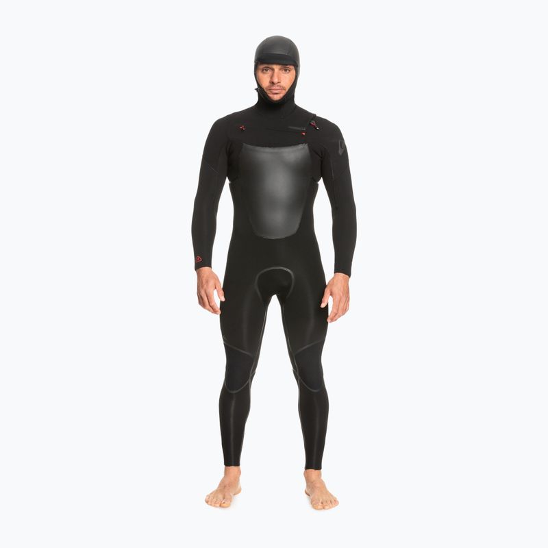 Pianka do pływania męska Quiksilver Marathon Sessions 4/3 mm Hooded Chest Zip black 2