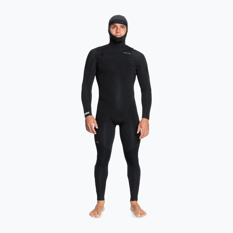 Pianka do pływania męska Quiksilver Everyday Sessions 5/4/3 mm Hooded Chest Zip black