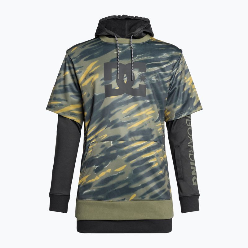 Bluza snowboardowa męska DC Dryden angled tie dye ivy green 7