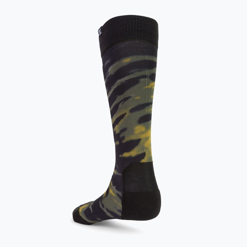 Skarpety snowboardowe męskie DC Sanctioned angled tie dye ivy green 2