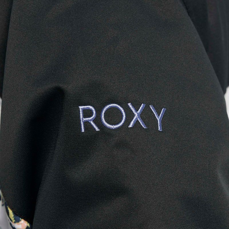 Kurtka snowboardowa damska ROXY Jetty Block true black black flowers 7