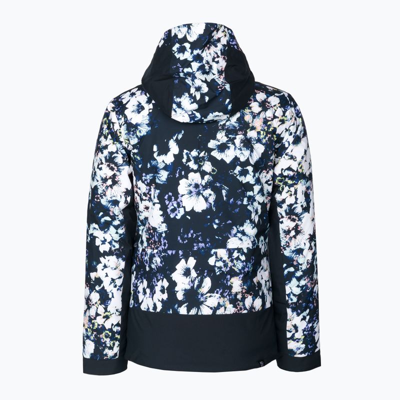 Kurtka snowboardowa dziecięca ROXY Silverwinter true black black flowers 2