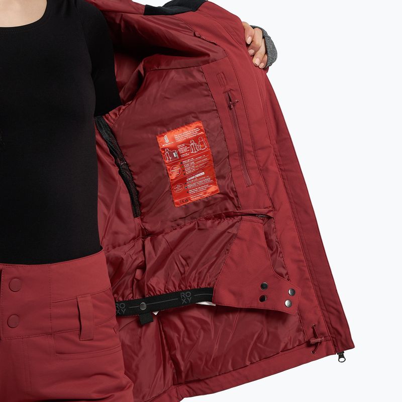 Kurtka snowboardowa damska ROXY Stated Warmlink brick red 10
