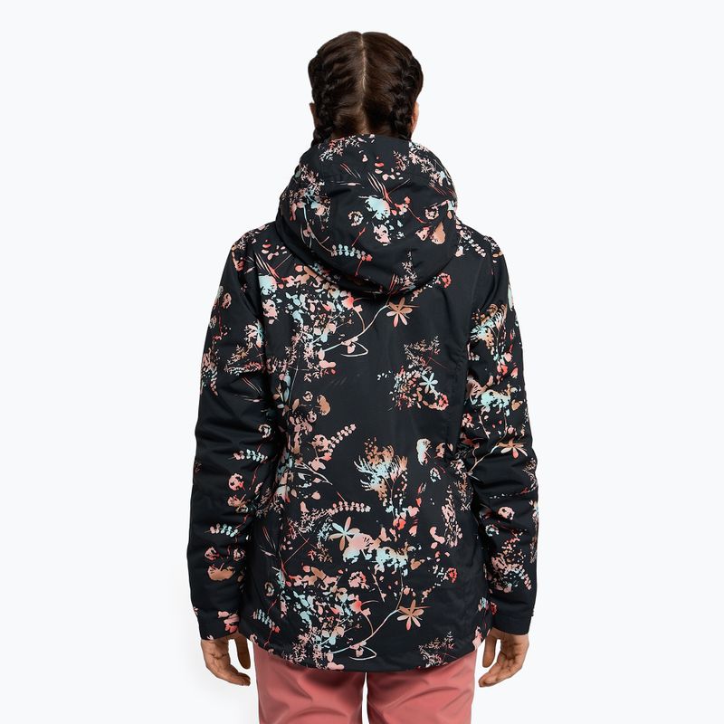 Kurtka snowboardowa damska ROXY Jetty true black tropical cyanotype 4
