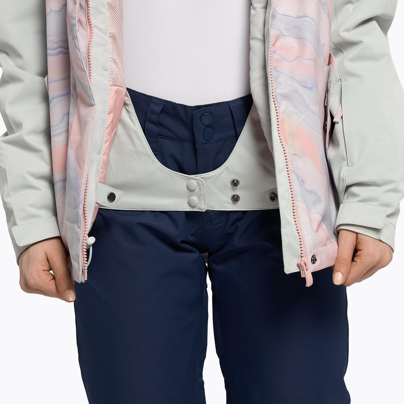 Kurtka snowboardowa damska ROXY Jetty Block gray violet marble 12