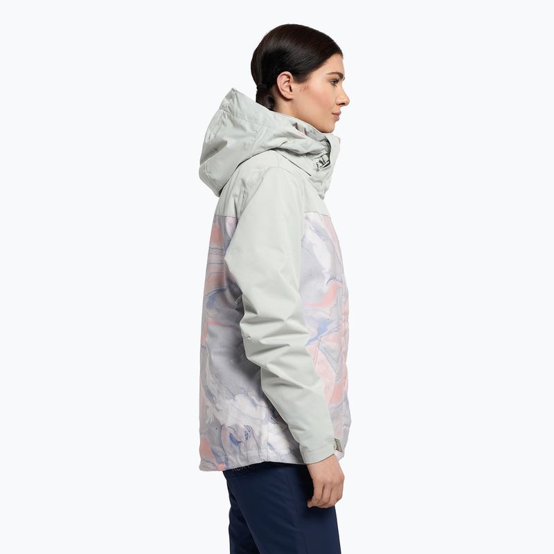 Kurtka snowboardowa damska ROXY Jetty Block gray violet marble 3