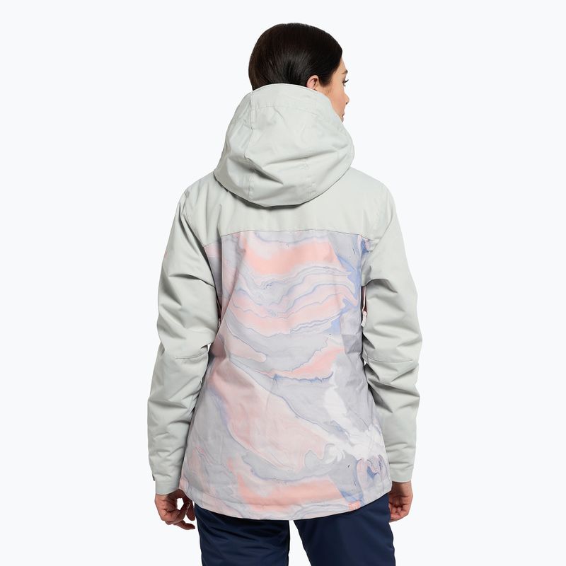 Kurtka snowboardowa damska ROXY Jetty Block gray violet marble 4