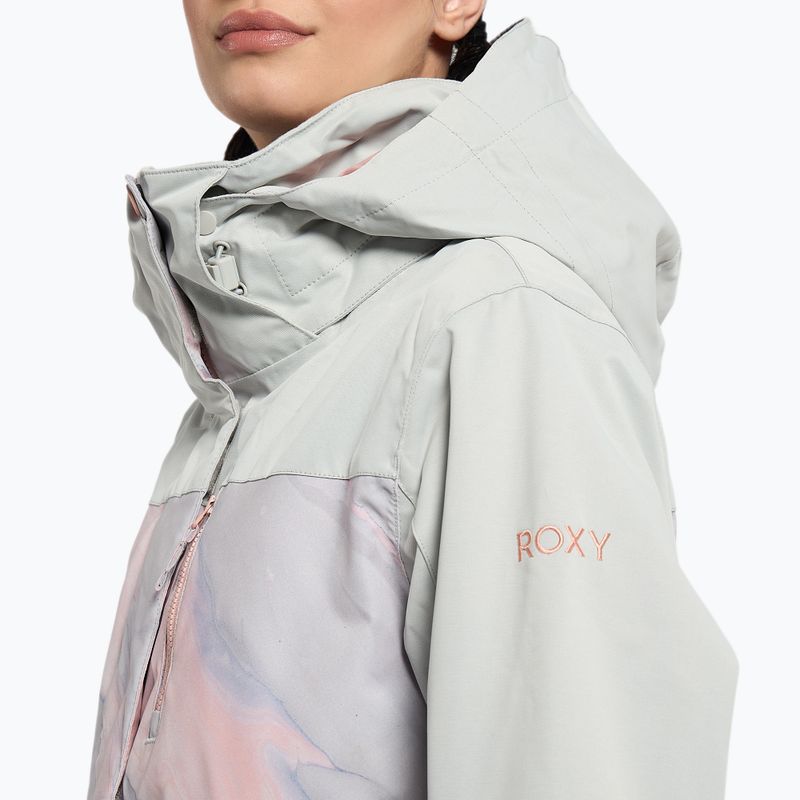 Kurtka snowboardowa damska ROXY Jetty Block gray violet marble 7