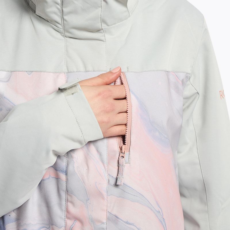 Kurtka snowboardowa damska ROXY Jetty Block gray violet marble 8
