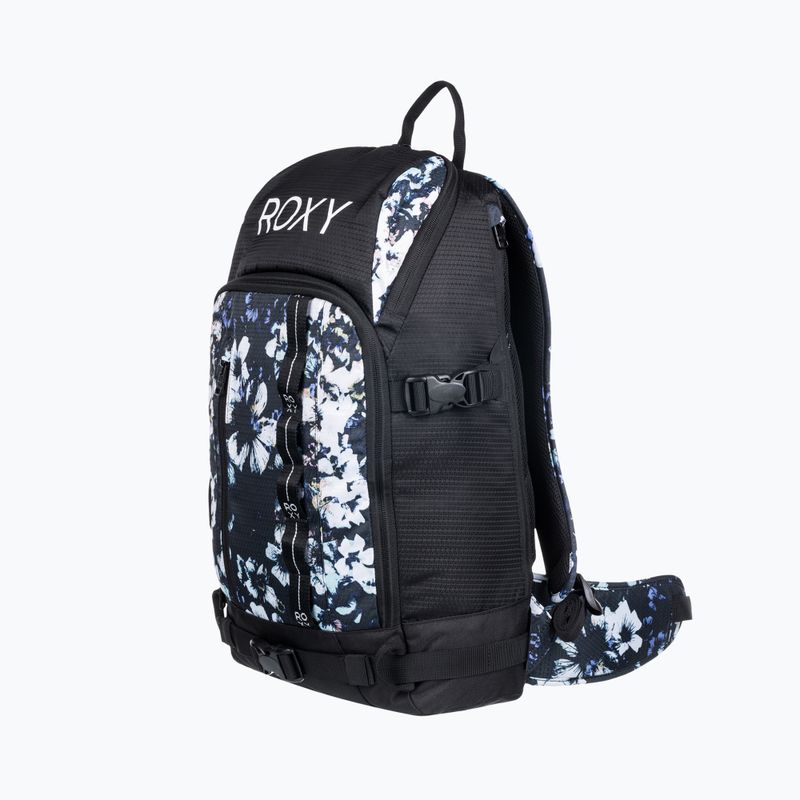 Plecak snowboardowy ROXY Tribute 23 l true black black flowers 7