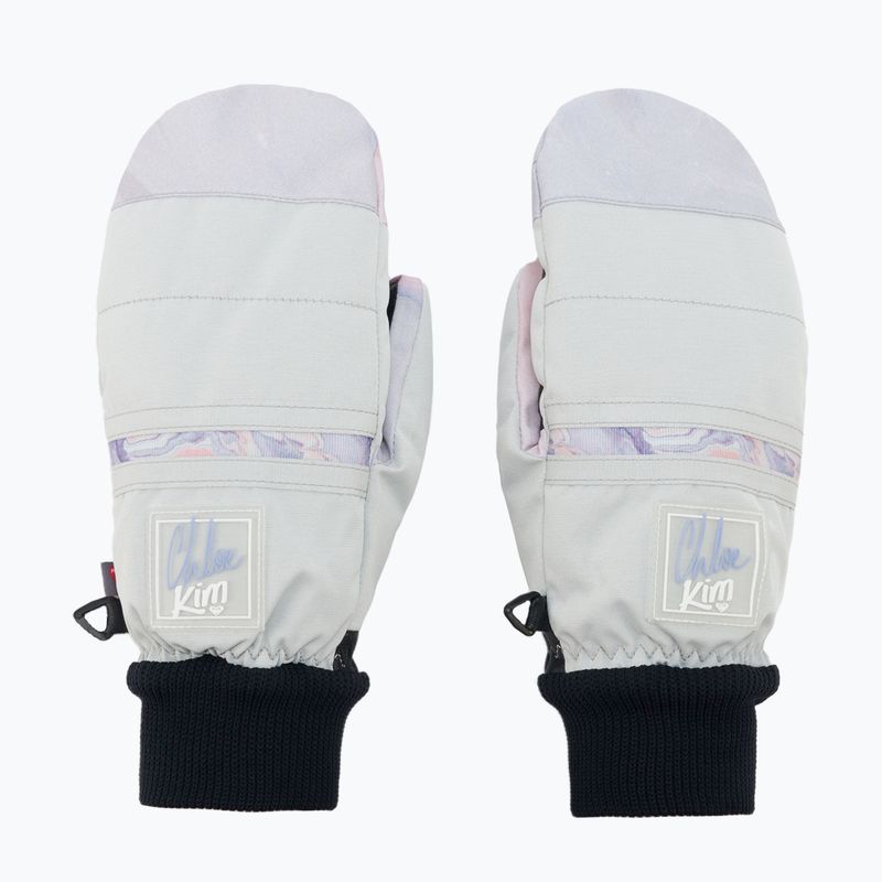 Rękawice snowboardowe damskie ROXY Chloe Kim gray violet marble 3